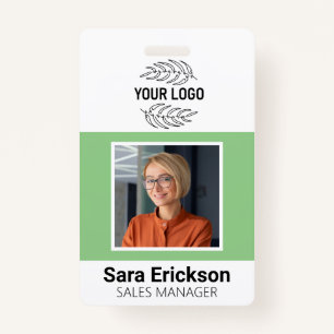 Green Modern ID Card Business Employee ID Badge
