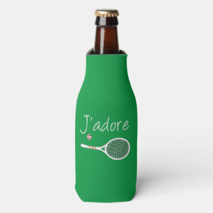 Green Modern J'adore I Love Tennis    Bottle Cooler