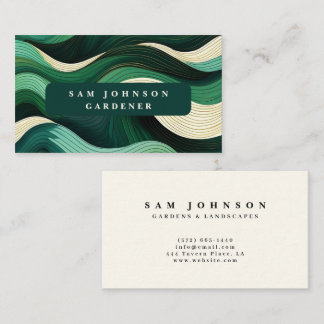 Green Modern Nature Gardener Landscape Business Card
