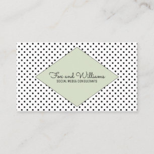 Green Modern Polka Dots Business Card