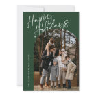Green Modern Script Happy Holidays Arch 2 Photo