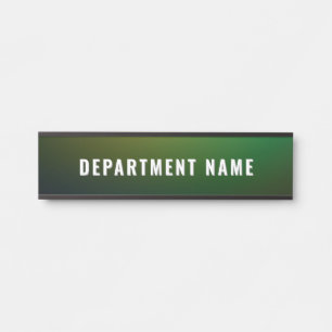 Green Modern Simple Department Name Door Sign