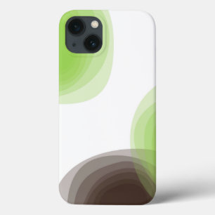 Green, modern, simple, flower abstract graphic iPhone 13 case