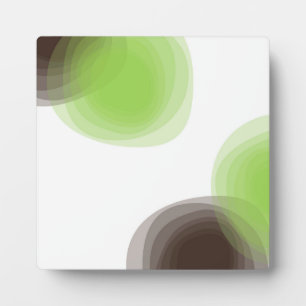 Green, modern, simple, flower abstract graphic plaque