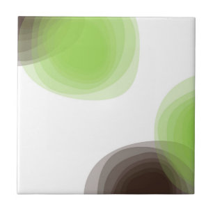 Green, modern, simple, flower abstract graphic tile