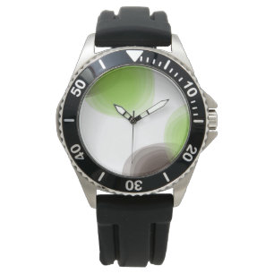 Green, modern, simple, flower abstract graphic watch