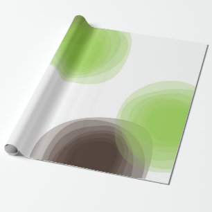 Green, modern, simple, flower abstract graphic wrapping paper