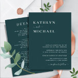 Green Modern Typography All In One Simple Wedding Invitation<br><div class="desc">Green Modern Typography All In One Minimalist Wedding Invitation Card. Celebrate your special day with this elegant and beautiful wedding invitation card to beautify your special occasion. All the texts are pre-arranged for you to personalise easily and quickly with your own details. If you need further customisation or matching items,...</div>