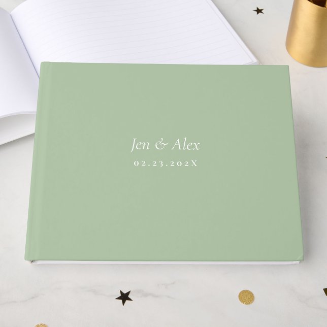 Green Modern Wedding Guest Book (Creator Uploaded)