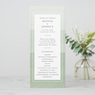 Green Modern Wedding Programme