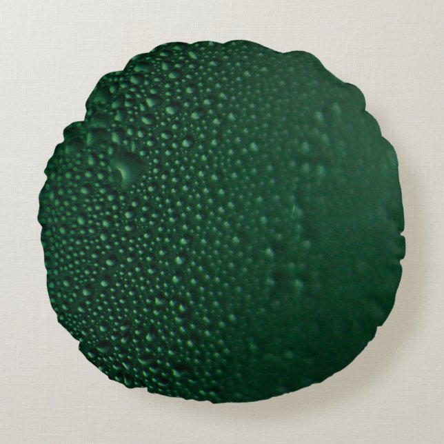 Green moist round cushion (Front)