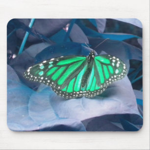 Green Monarch Butterfly mouse pad