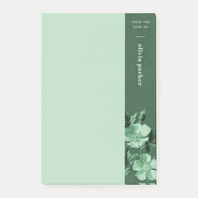 Green Monochromatic Blooms Floral Notes (Front)
