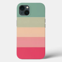 Green Monogram - Colorblock Horizontal Stripe Pink