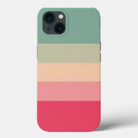 Green Monogram - Colorblock Horizontal Stripe Pink