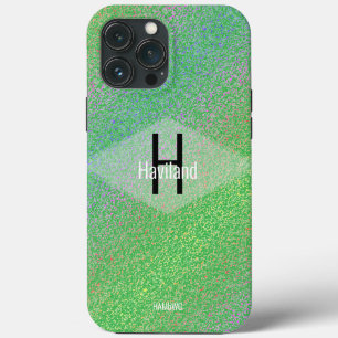 Green Monogram Mottled CaseMate iPhone HAMbyWG 13 Pro Max Case