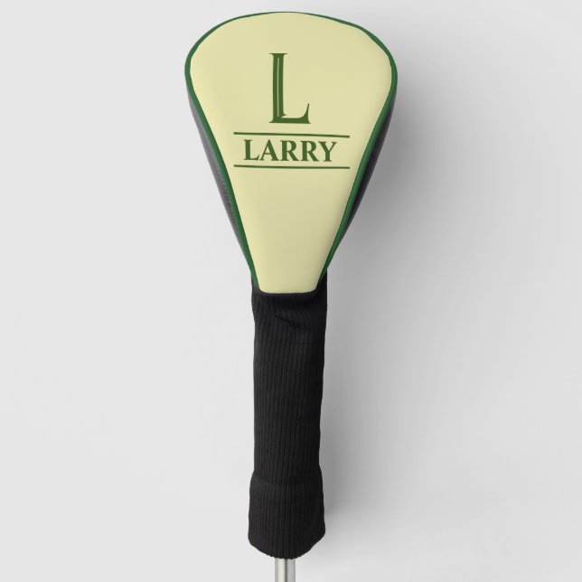Green Monogrammed Golf Head Cover (Front)