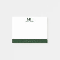 Green Monogrammed Men's