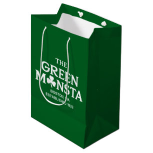 Green Monsta Boston Green Monstah Baseball Gift  Medium Gift Bag
