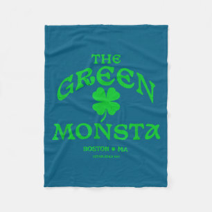 Green Monsta Funny Boston M New England Srts Gift  Fleece Blanket