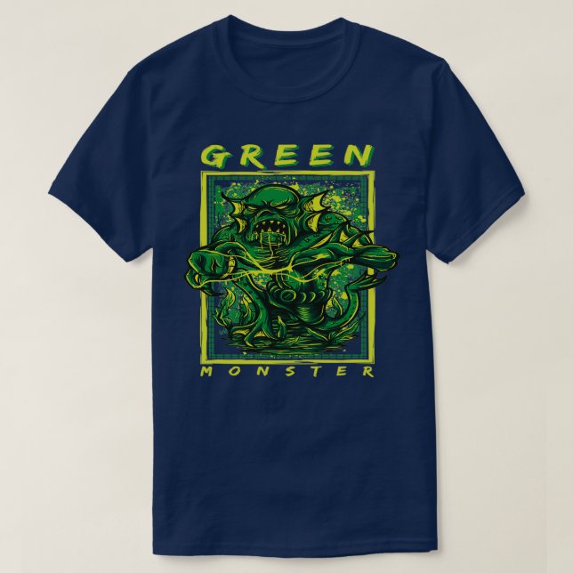 Green Monster 1 T-Shirt (Design Front)