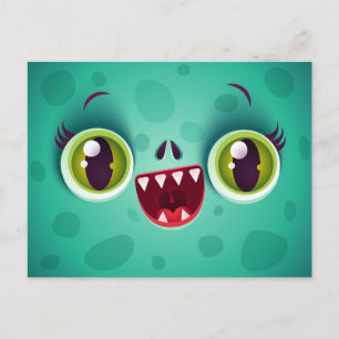 Green Monster card for Halloween