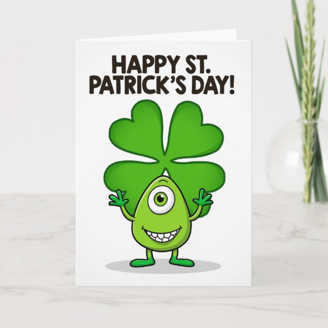 Green Monster Clover Card (Front)