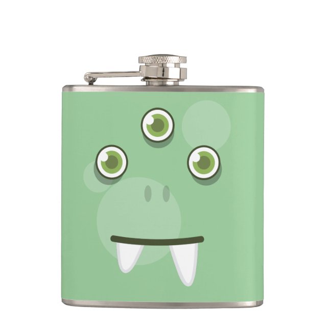 Green Monster Face Flask (Front)