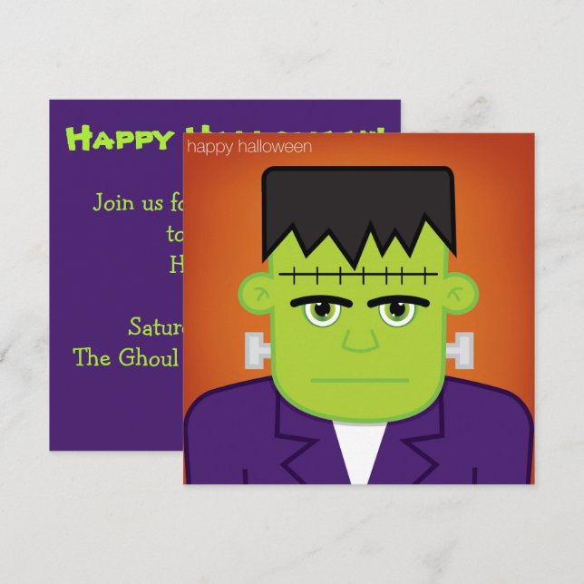 Green monster invitation (Front/Back)