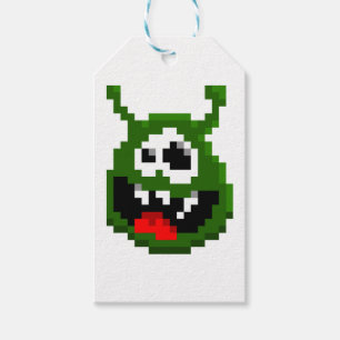 Green Monster - Pixel Art Gift Tags