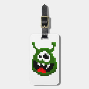 Green Monster - Pixel Art Luggage Tag