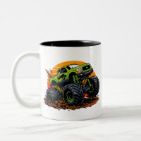 Green Monster Truck Off-Road Racing Illustration