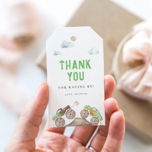 Green Monster Trucks Birthday  Gift Tags