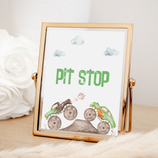 Green Monster Trucks Party Food Station Poster (Creator Uploaded)