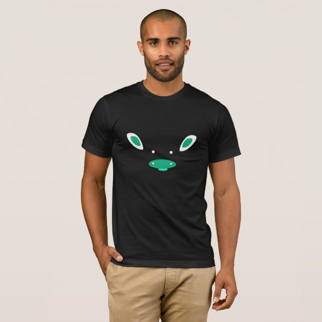 Green Mooja logo retro T-Shirt (Front Full)