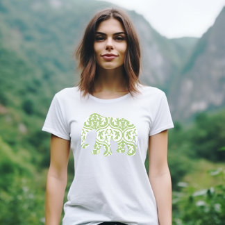 Green Moroccan Elephant T-Shirt
