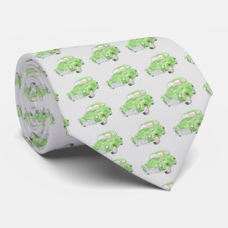 Green Morris Minor Car Men's tie