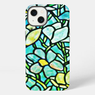 Green Mosaic Floral Tiles iPhone 13 Case