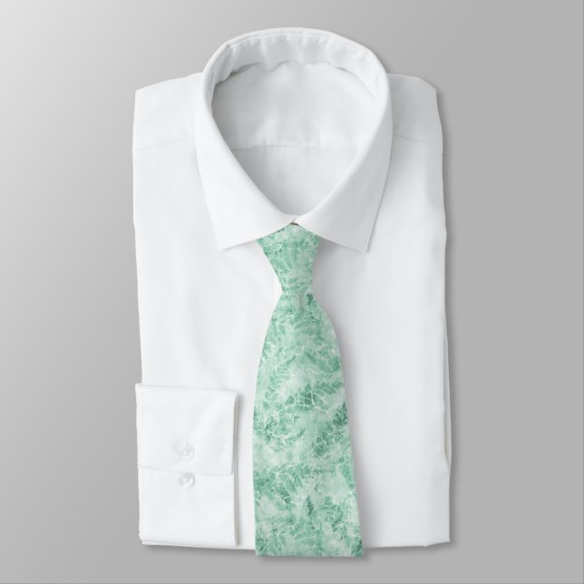 Green Moss Agate Fern Tie (Tied)