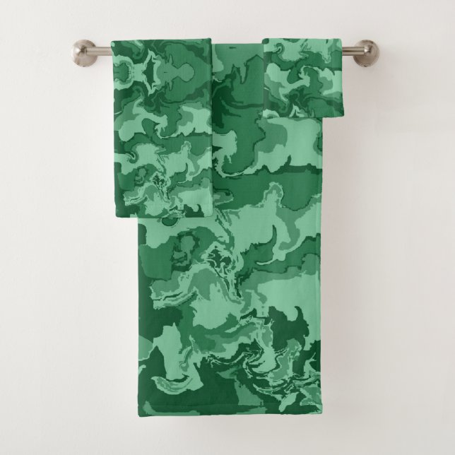 Green Moss Bath Towel Set (Insitu)
