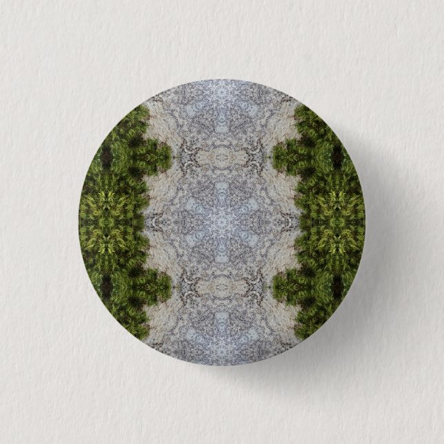 Green Moss & Earth Nature Art 3 Cm Round Badge (Front)