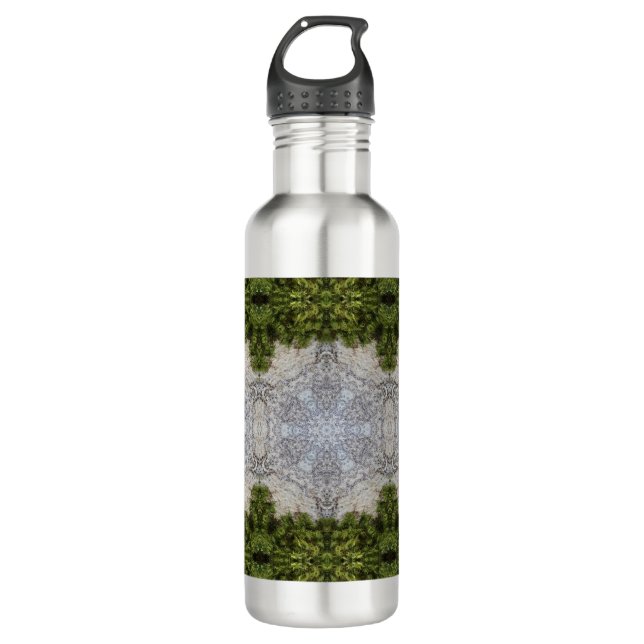 Green Moss & Earth Nature Art 710 Ml Water Bottle (Front)