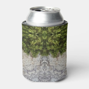 Green Moss & Earth Nature Art Can Cooler