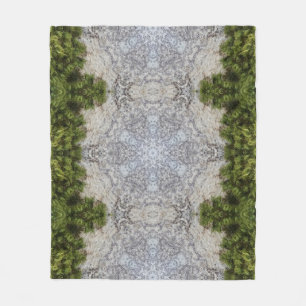 Green Moss & Earth Nature Art Fleece Blanket