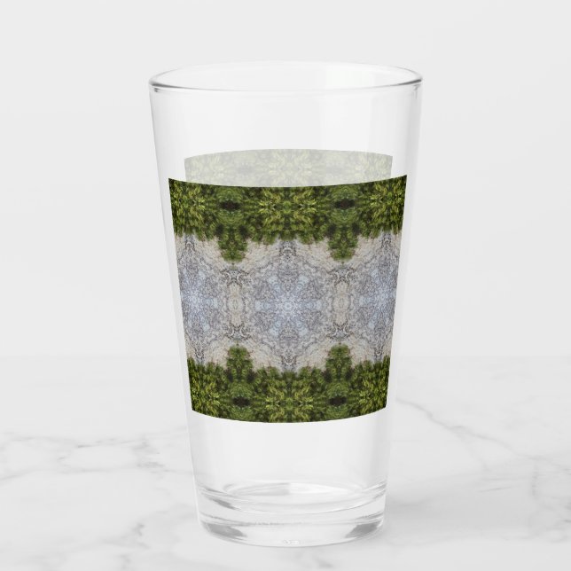 Green Moss & Earth Nature Art Glass (Back)