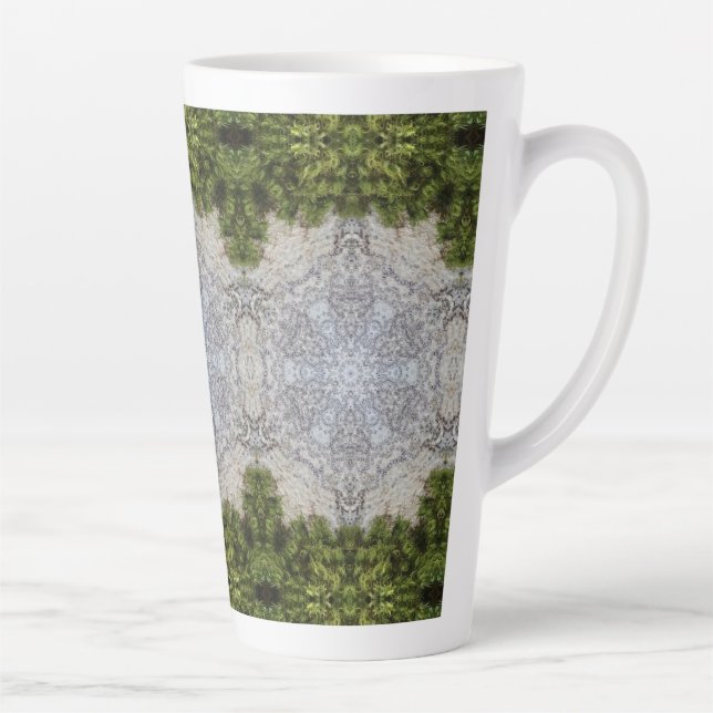 Green Moss & Earth Nature Art Latte Mug (Right)