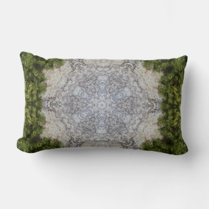 Green Moss & Earth Nature Art Lumbar Cushion