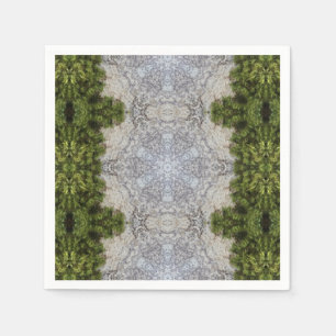 Green Moss & Earth Nature Art Napkin