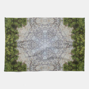Green Moss & Earth Nature Art Tea Towel