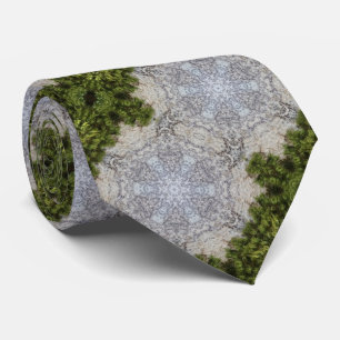 Green Moss & Earth Nature Art Tie